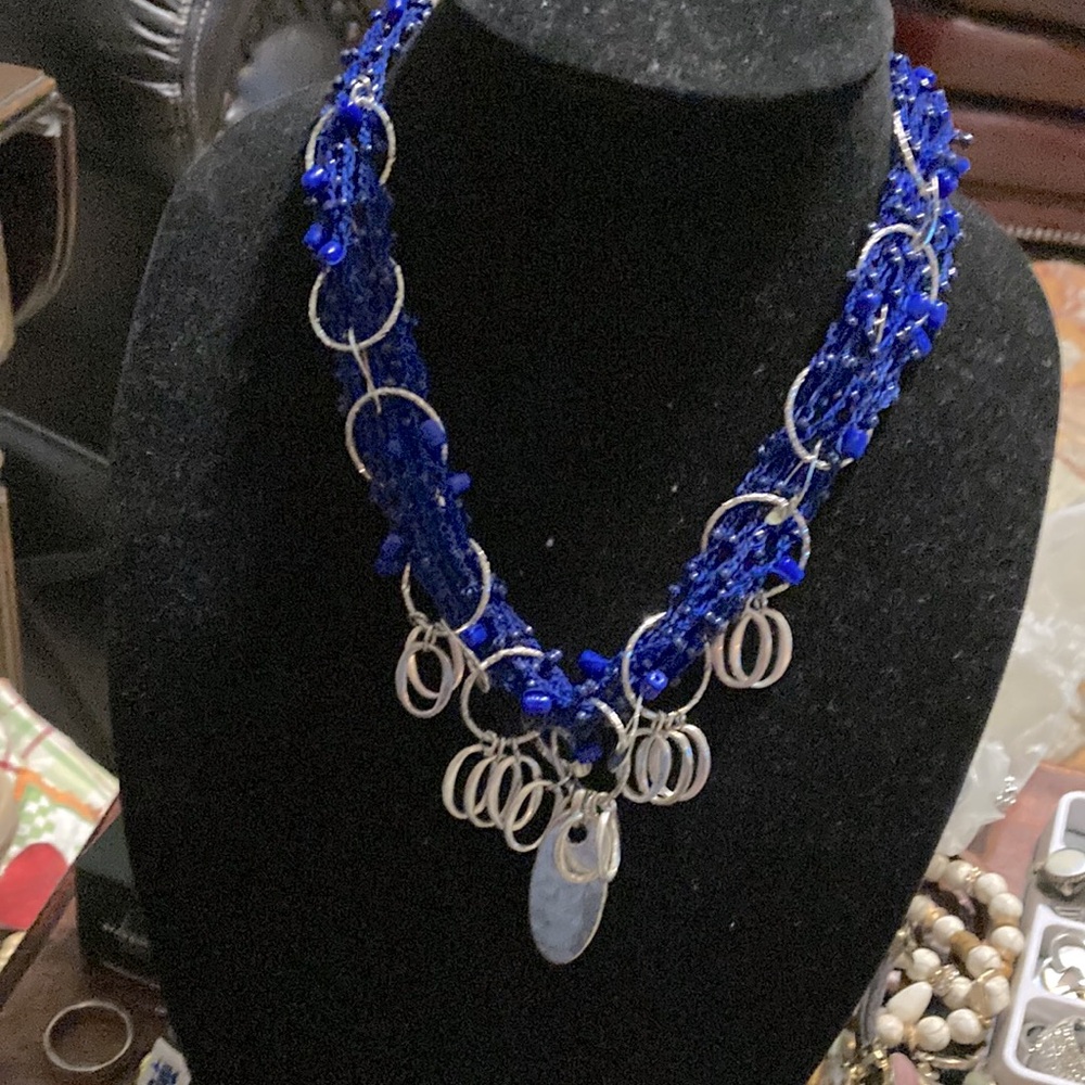 Chico ‘S Blue And Silver Necklace